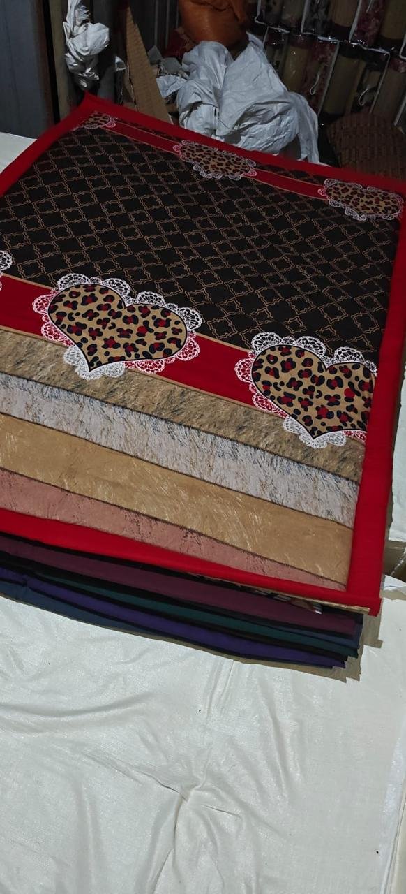 Decorative Leopard Heart Printed Floor Mat | Red Border | Korai Grass Sleeping Mat |  South Indian craftsmanship | Size 5/7 FT | 100% ECO-FRIENDLY |