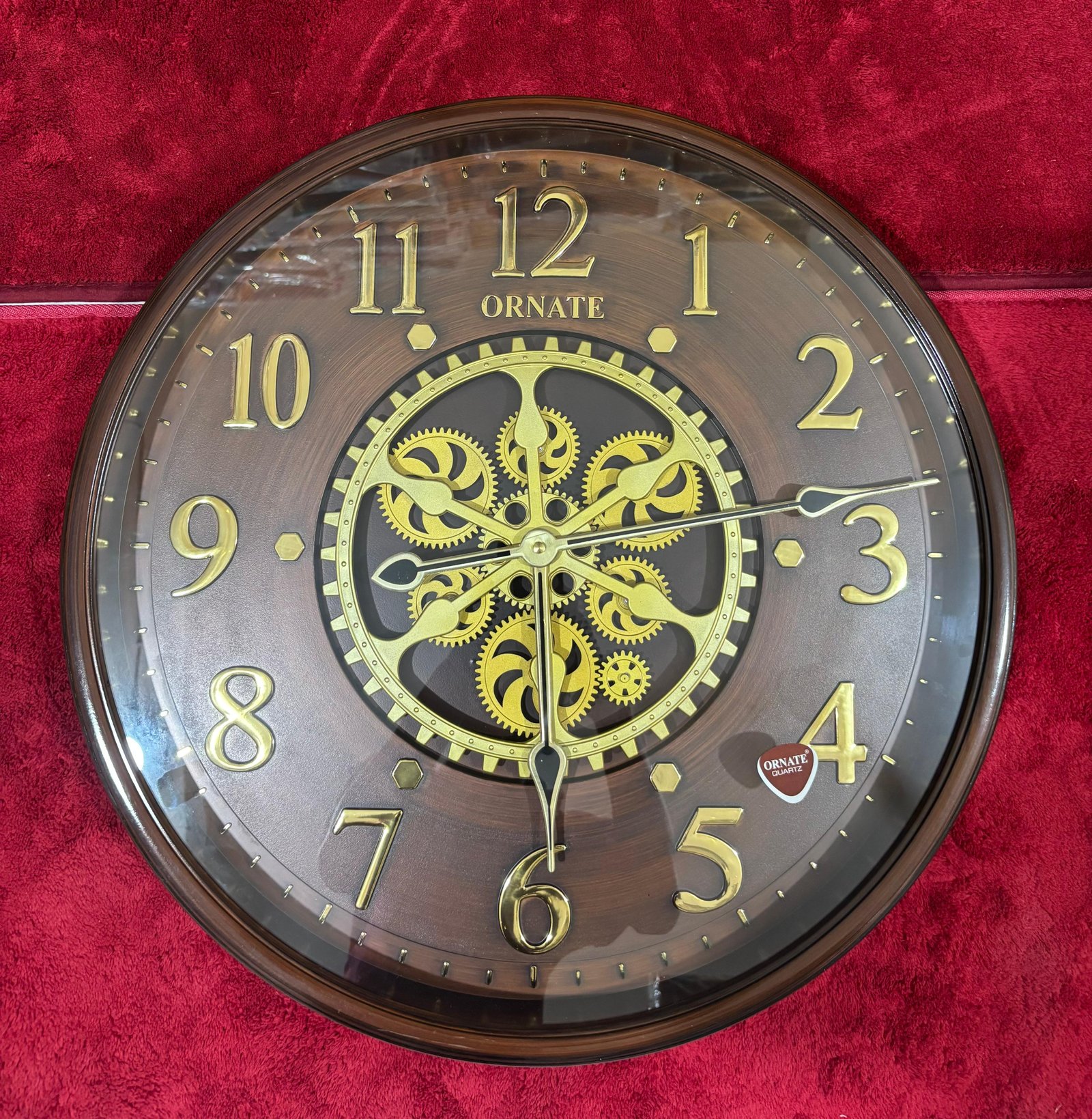 Ornate Vintage Gear Wall Clock with Gold Numerals | MARBLE Finish dial | living rooms, bedrooms, home offices, or hallways | | SIZE - BIG SIZE  | WITH 1 YEAR WARRANTY |