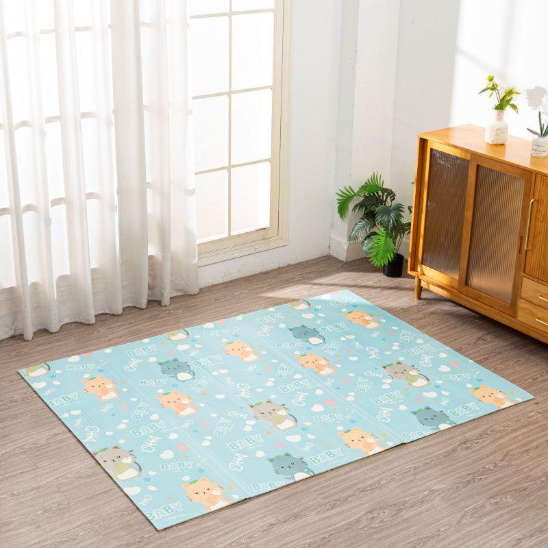 Foldable Baby Play Mat Soft Cute Cartoon Floor Mat for Nursery | Crafted from high-density, non-toxic foam | 5X6 FT SIZE |
