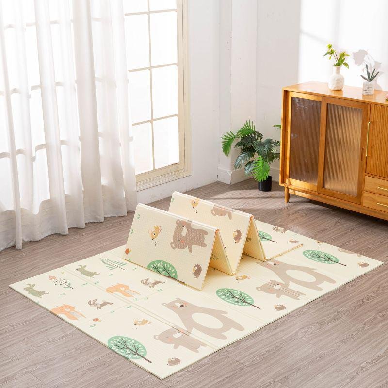 Foldable Baby Play Mat | Cute Animal Print  | cushioned, foldable | 5X6 FT SIZE |
